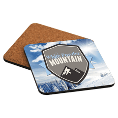 3.75" x 3.75" Gloss White Unisub MDF Square Coaster with Cork Back