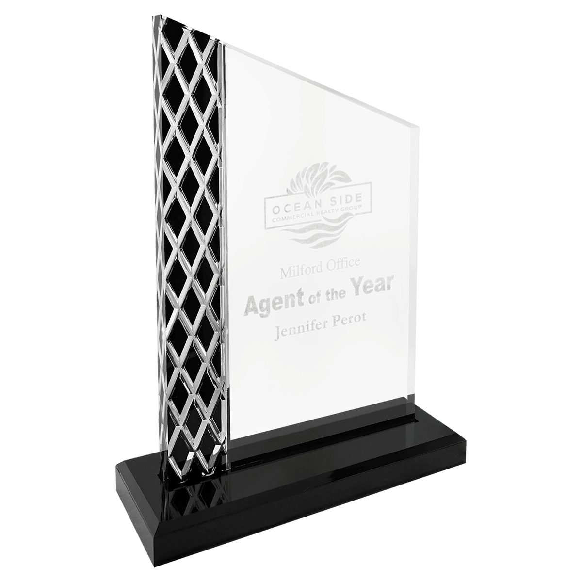 Black 8" Unite Diamond Ice Acrylic