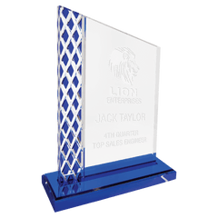 Blue 8" Unite Diamond Ice Acrylic