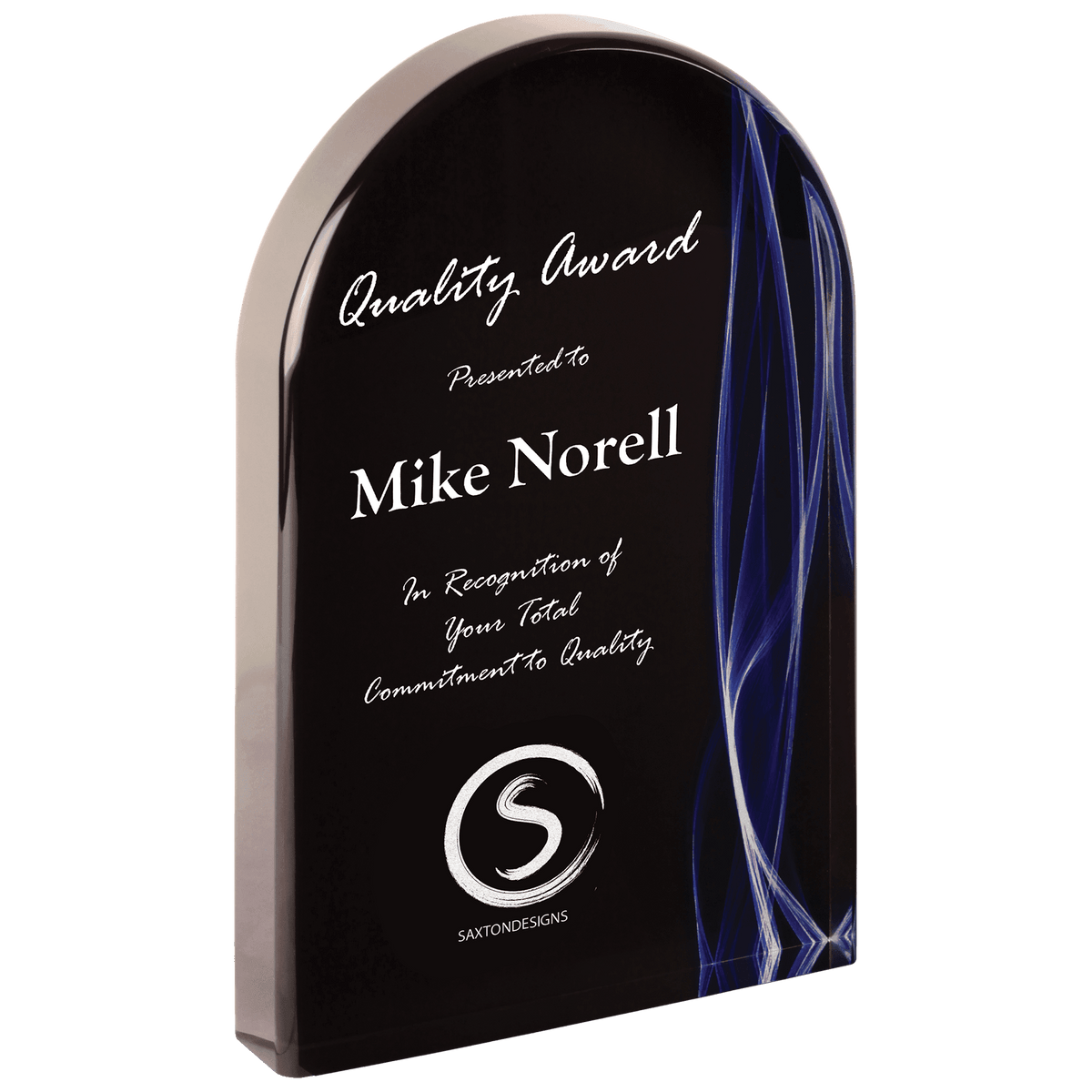 Blue 8" Arch Vapor Acrylic