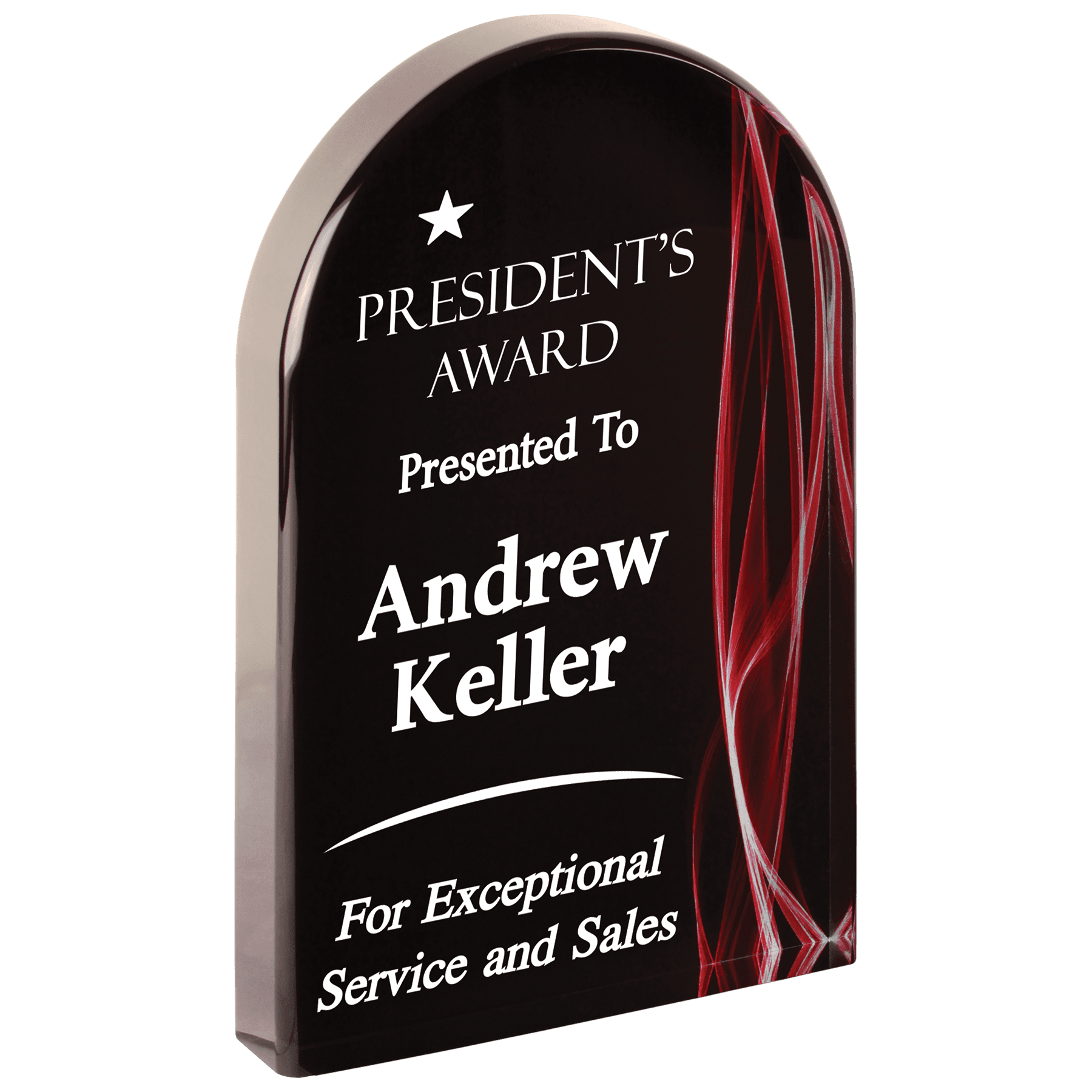 Red 8" Arch Vapor Acrylic