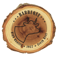 3" Old West Log Elmwood Magnet