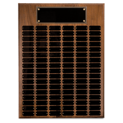 102 Plate Genuine Walnut Completed Perpetual Plaque