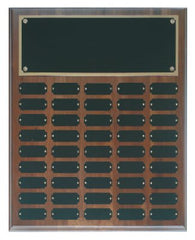 45 Plate Genuine Walnut Completed Perpetual Plaque
